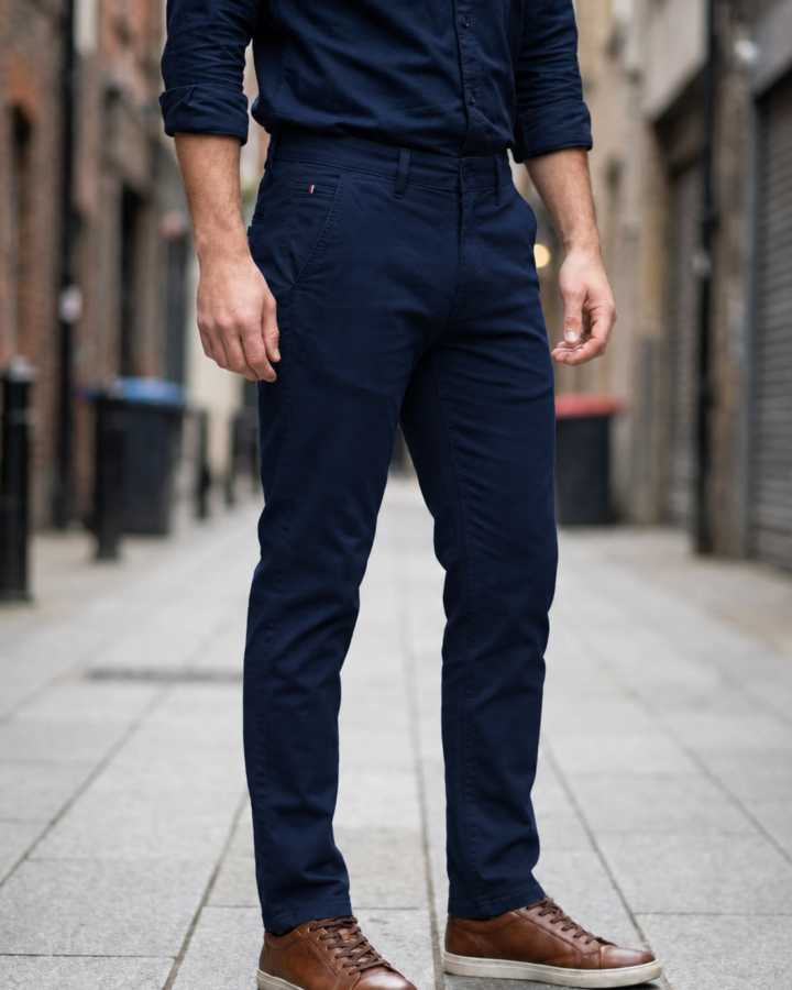 Pantalón chino color Marino