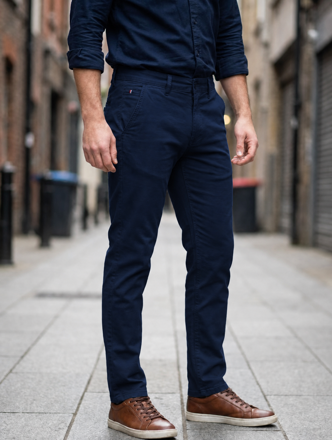 Pantalón chino Par en Par color Marino