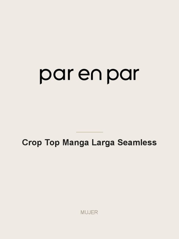 Crop Top Manga Larga Sin Costuras